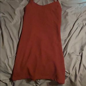 Short red dress with bling back